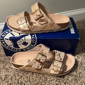 Birkenstock Arizona Vintage Metallic Rose Copper